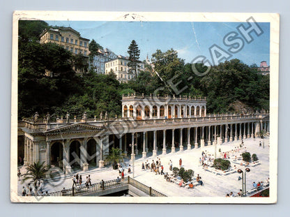 Pohlednice Karlovy Vary Mlýnská kolonáda 1989 (M39750)