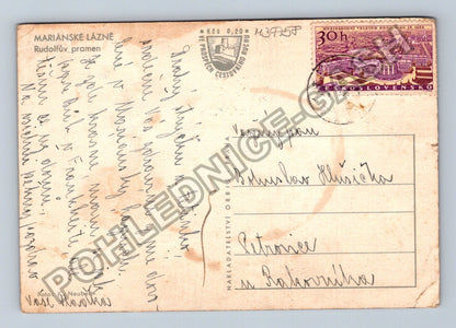 Pohlednice Mariánské Lázně Rudolfův pramen 1959 (M39758)