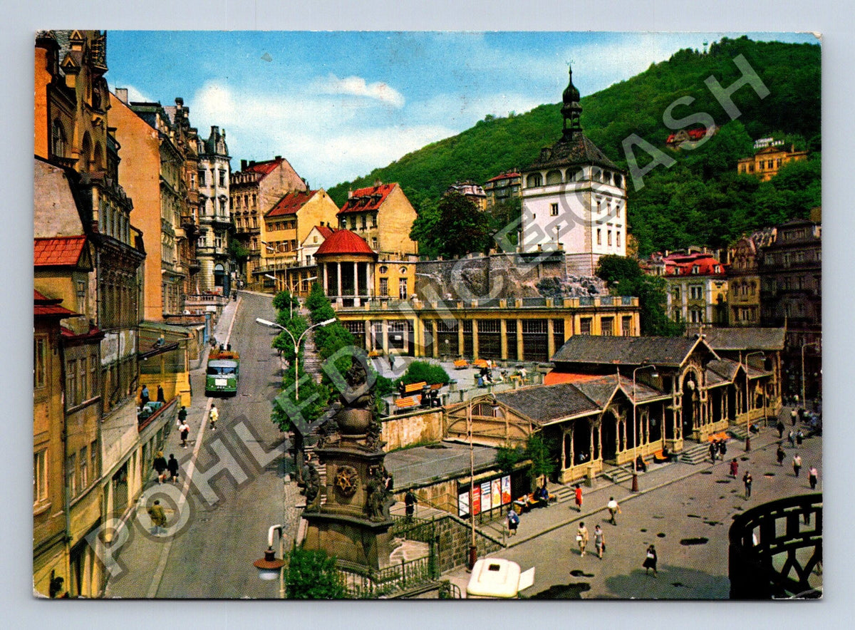 Pohlednice Karlovy Vary Tržní kolonáda (M39759)