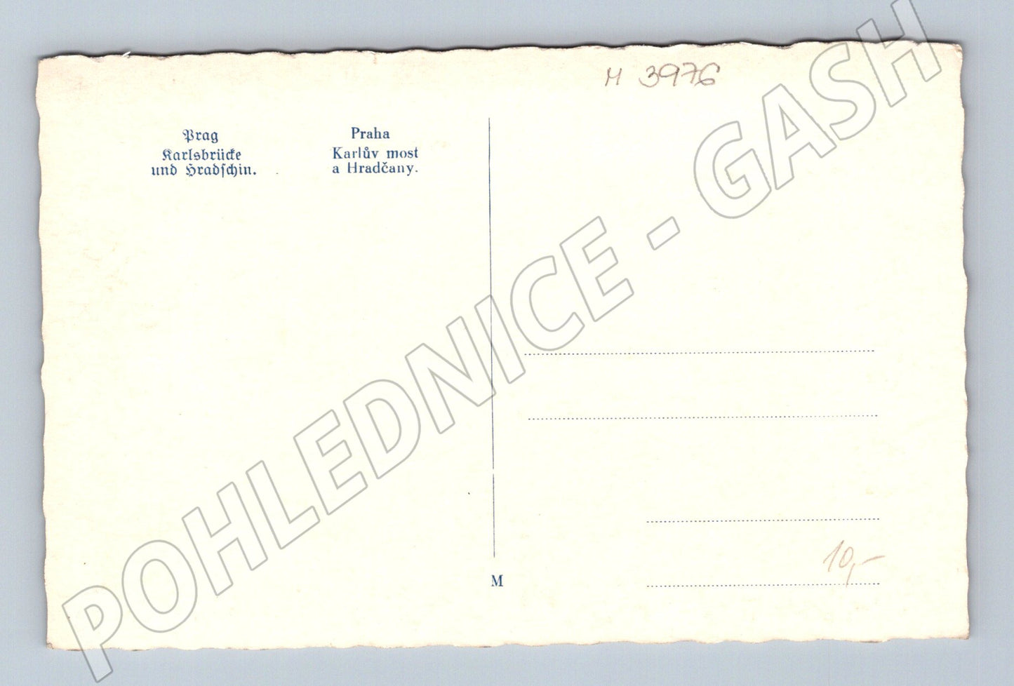 Pohlednice Praha Karlův most a Hradčany starý motiv (M3976)