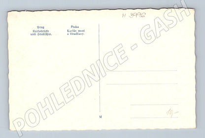 Pohlednice Praha Karlův most a Hradčany starý motiv (M3976)