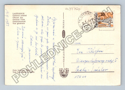 Pohlednice Lanškroun celkový pohled 1987 (M39760)