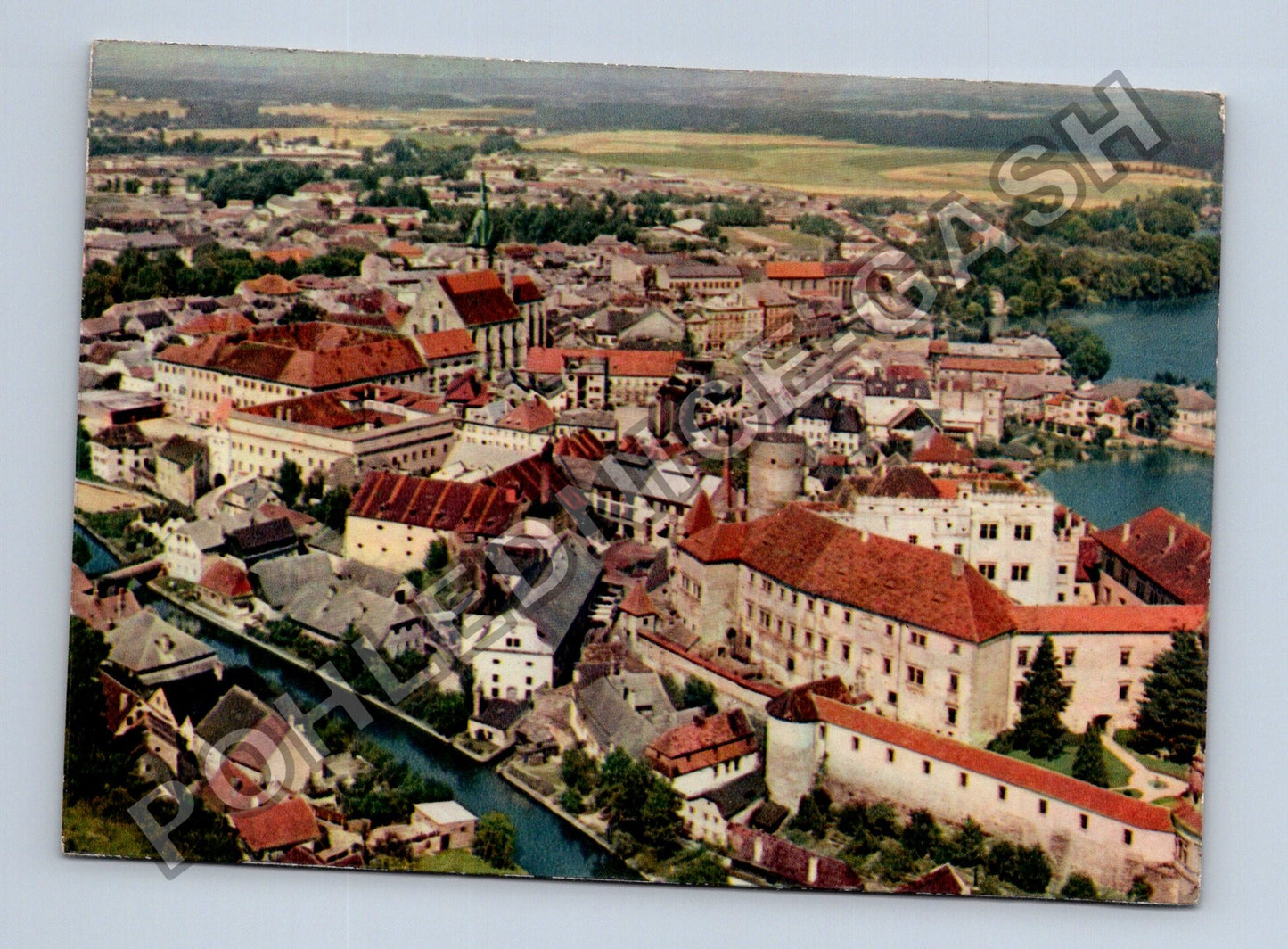 Pohlednice Jindřichův Hradec letecký pohled (M39763)