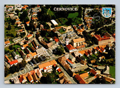 Pohlednice Černovice letecký pohled 2001 (M39765)