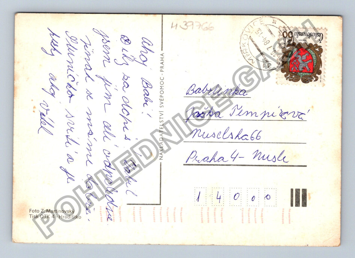 Pohlednice Krajina s rozkvetlými diviznami (M39766)