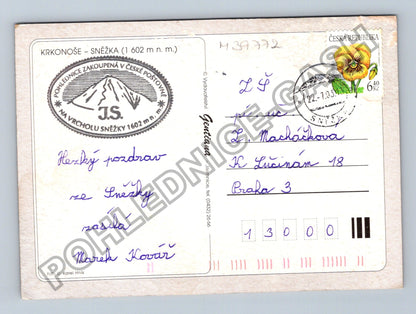 Pohlednice Krkonoše Sněžka 1602 m n m (M39772)