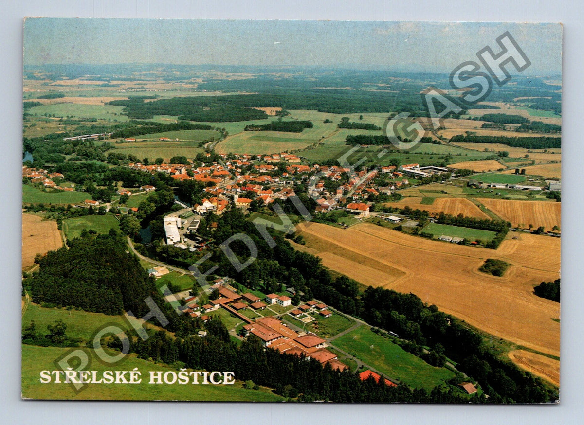 Pohlednice Střelské Hoštice letecký pohled 2000 (M39773)
