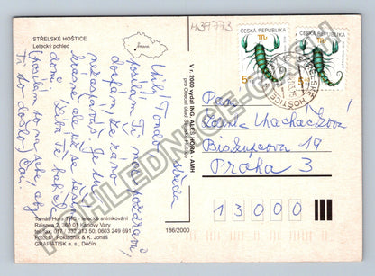Pohlednice Střelské Hoštice letecký pohled 2000 (M39773)