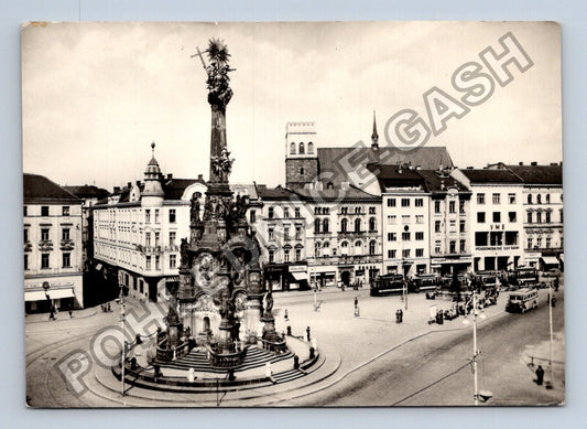 Pohlednice Olomouc Sloup Nejsvětější Trojice tramvaje (M39782)