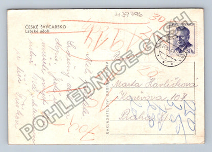 Pohlednice České Švýcarsko Labské údolí (M39796)