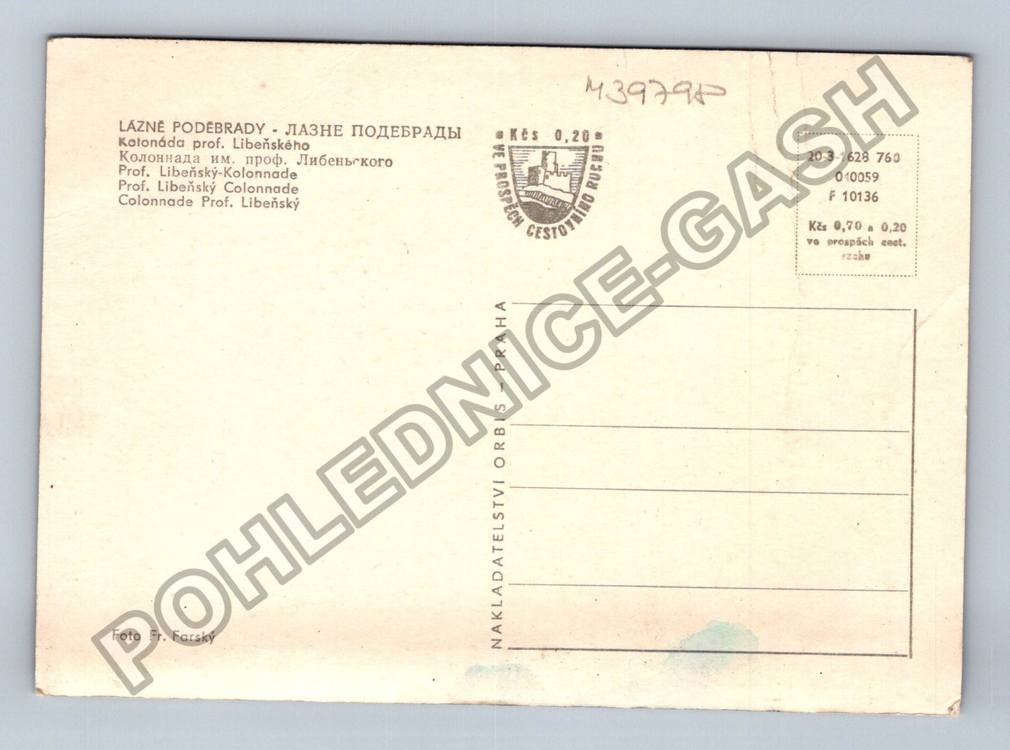 Pohlednice Lázně Poděbrady Kolonáda prof Libeňského (M39798)