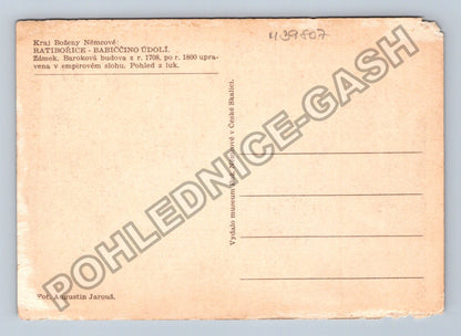 Pohlednice Ratibořice Babiččino údolí zámek pohled z luk (M39807)