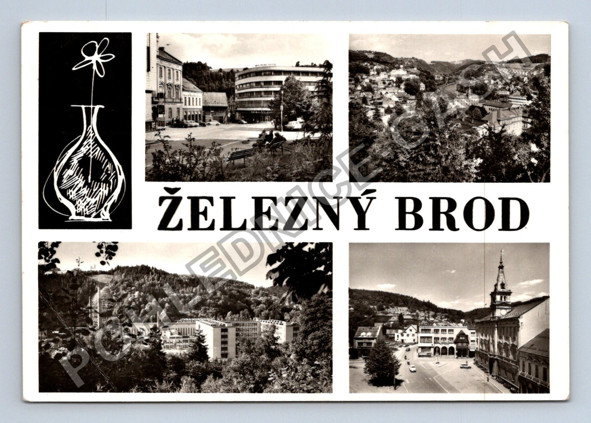 Pohlednice Železný Brod Interhotel Cristal náměstí (M39810)