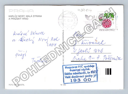 Pohlednice Praha Karlův most Malá Strana Pražský hrad 2003 (M39814)