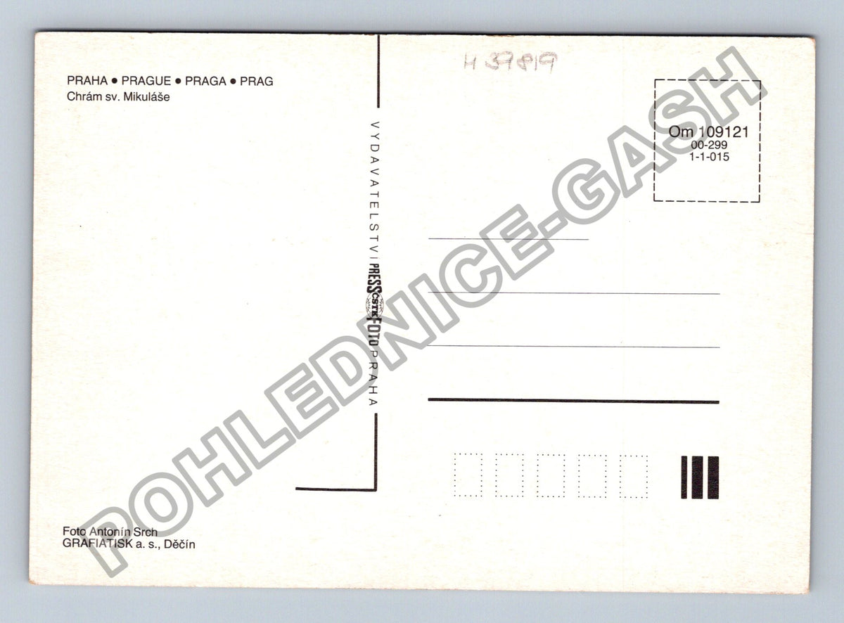Pohlednice Praha Chrám sv Mikuláše zimní pohled (M39819)