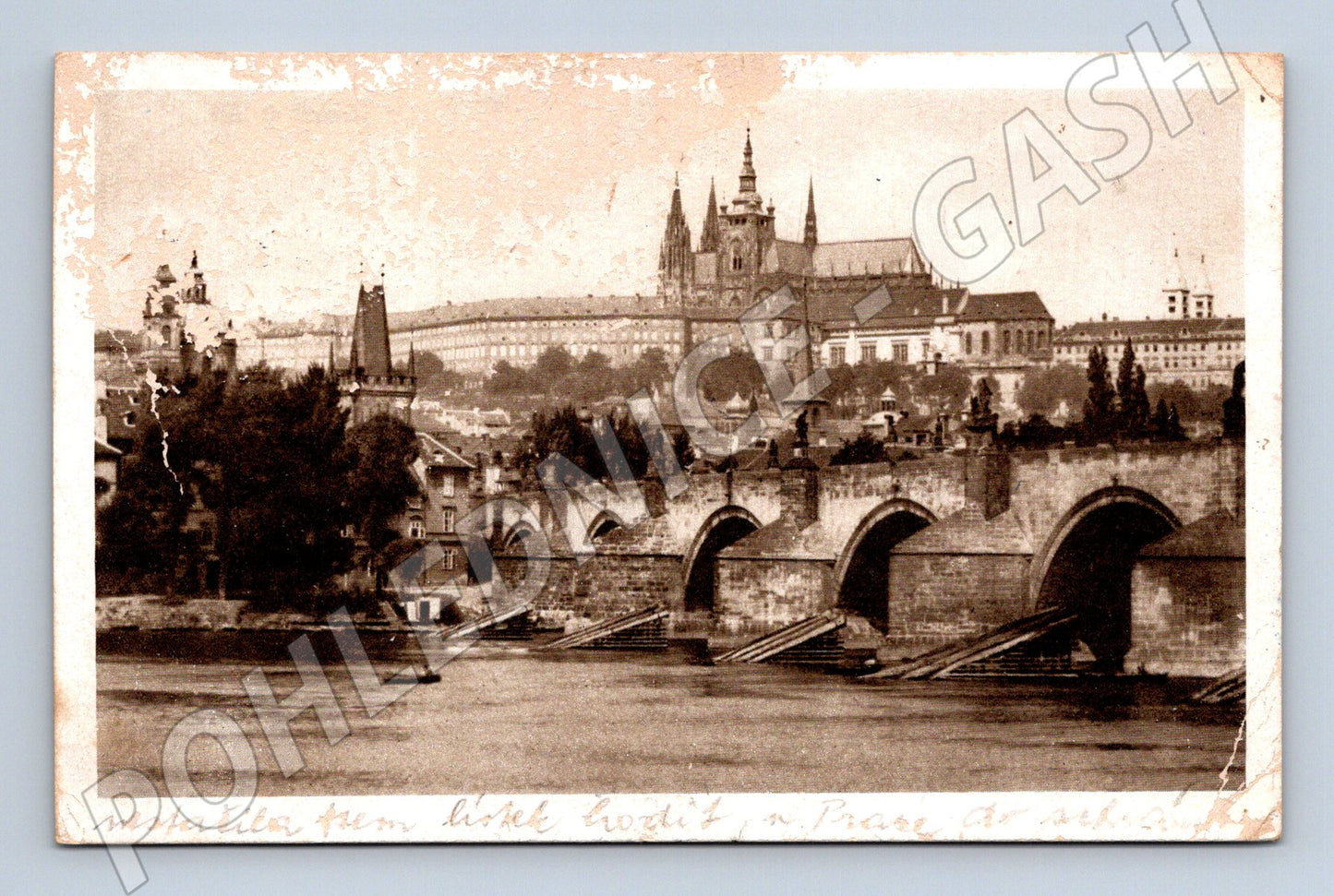 Pohlednice Pražský hrad a Karlův most historický (M3982)