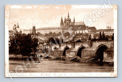 Pohlednice Pražský hrad a Karlův most historický (M3982)
