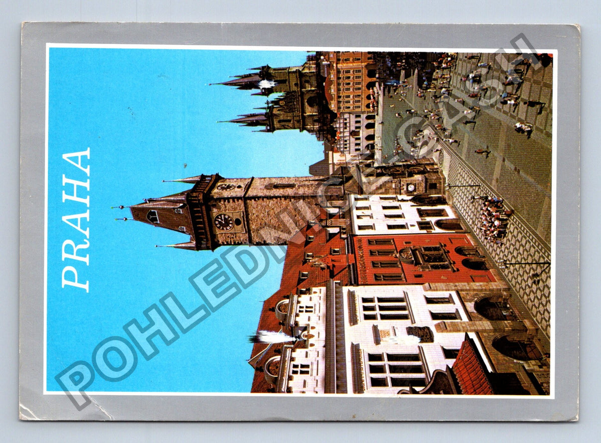 Pohlednice Praha Staroměstská radnice Týnský chrám 1991 (M39822)