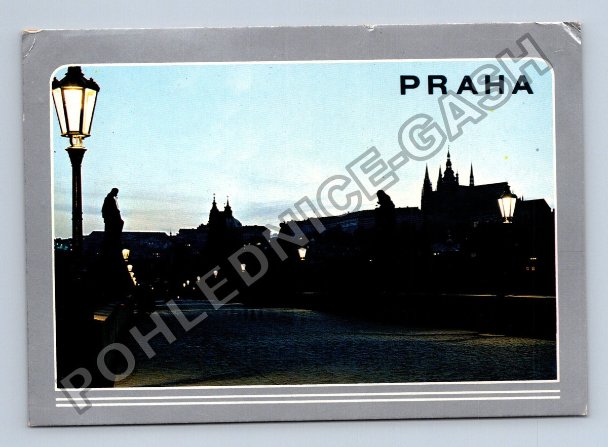 Pohlednice Praha Karlův most noční záběr (M39828)