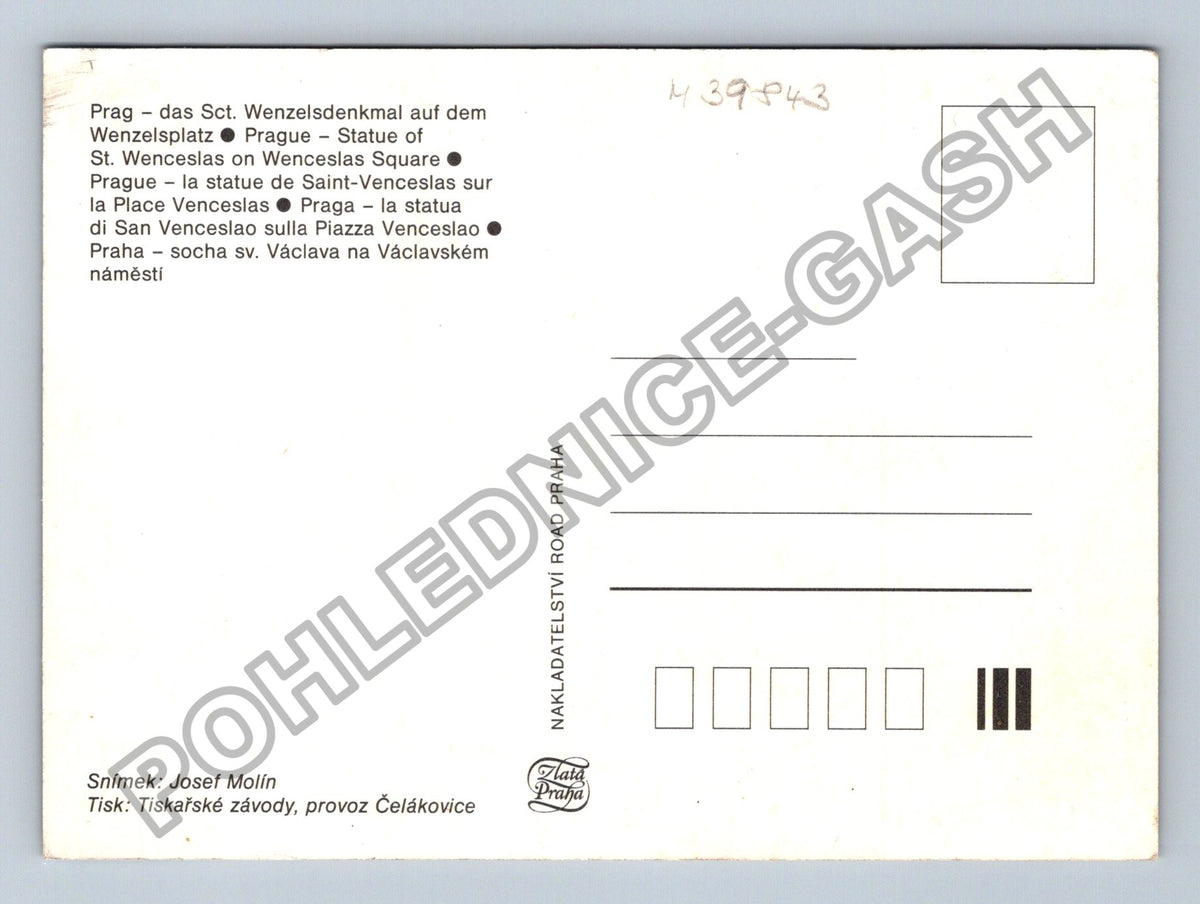 Pohlednice Praha Václavské náměstí socha sv Václava (M39843)