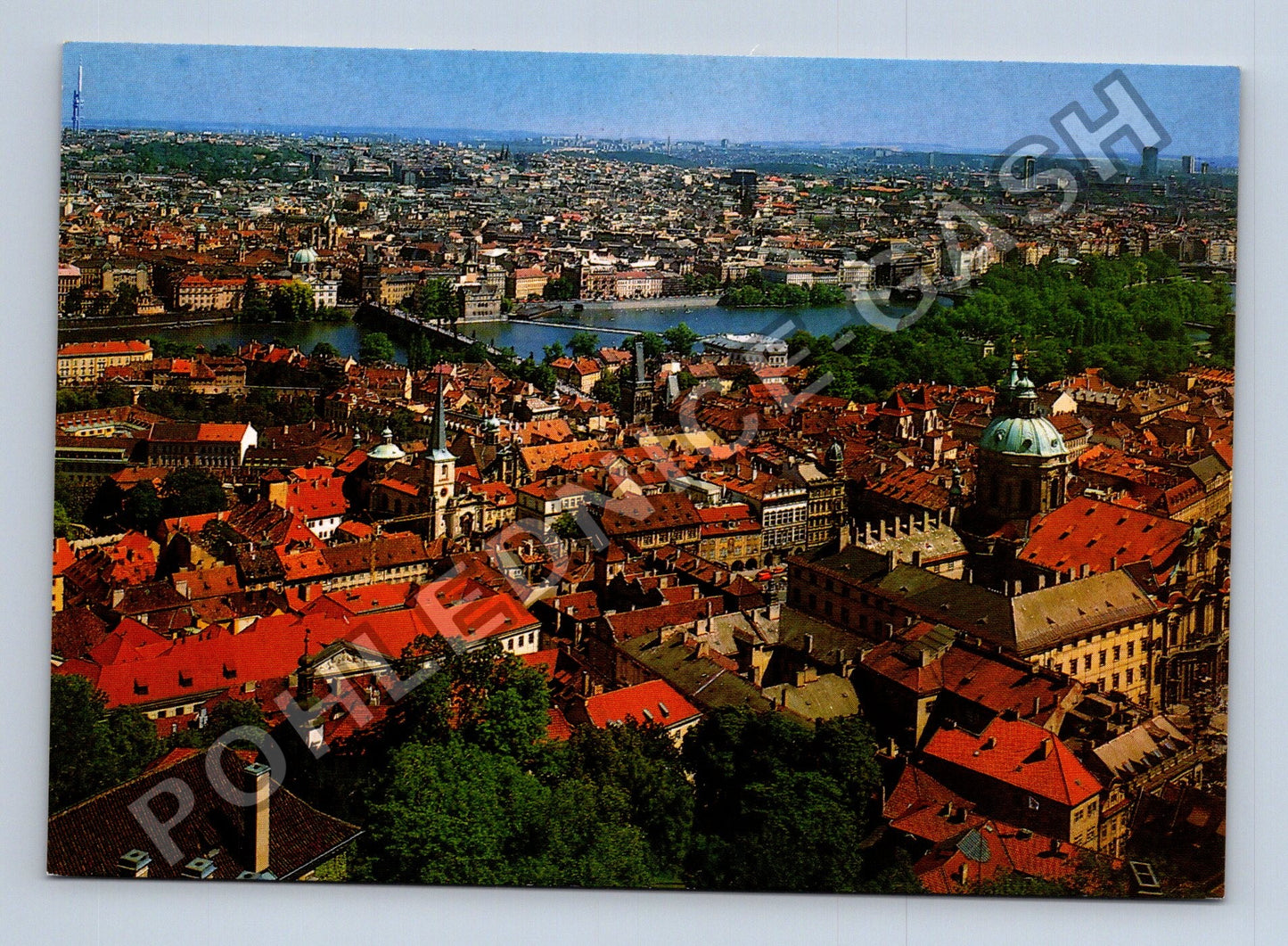 Pohlednice Praha letecký pohled na centrum 1992 (M39850)