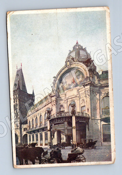 Pohlednice Praha Obecní dům 1914 starý motiv (M3986)