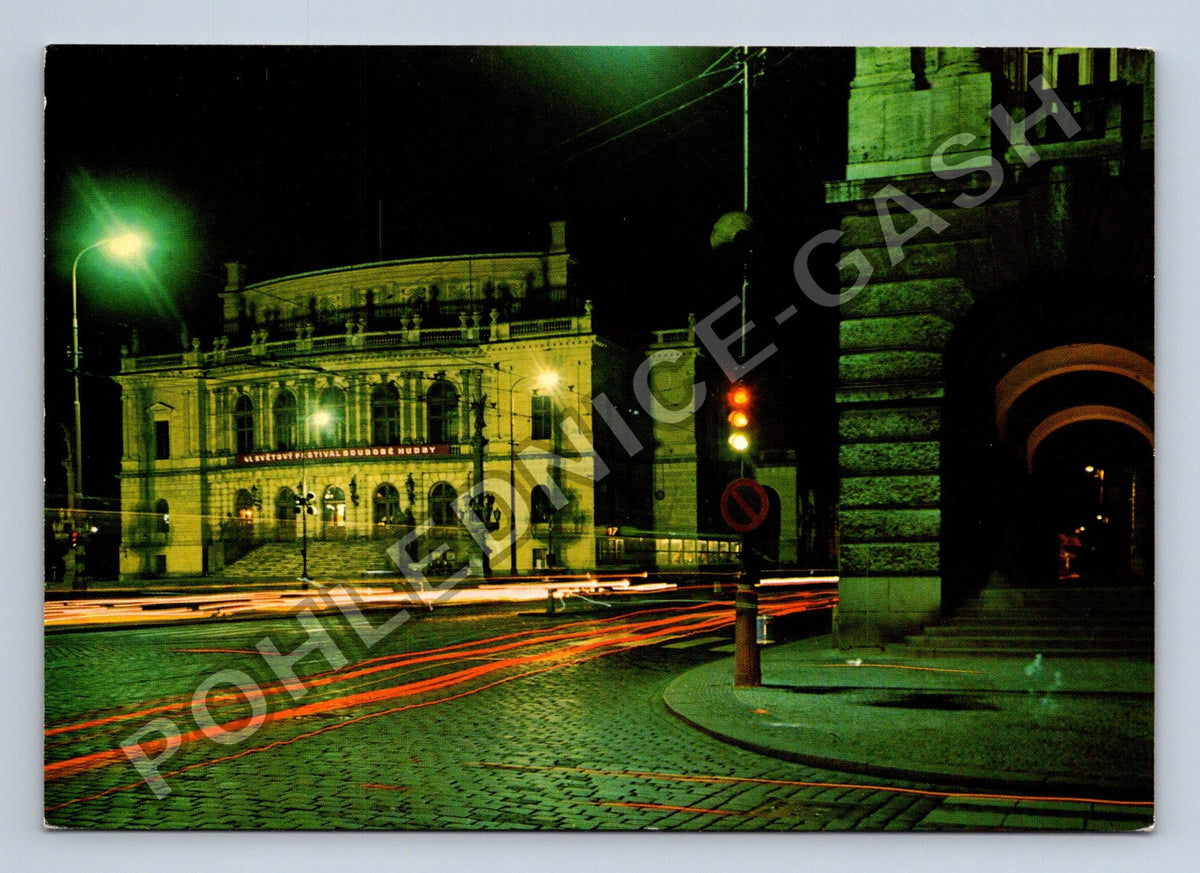 Pohlednice Praha Dům umělců noc světla (M39865)
