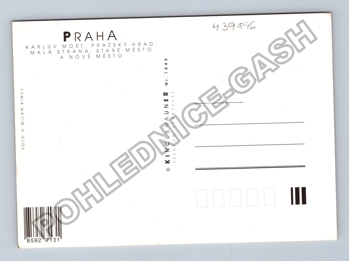 Pohlednice Praha Karlův most Pražský hrad Staré Město (M39876)