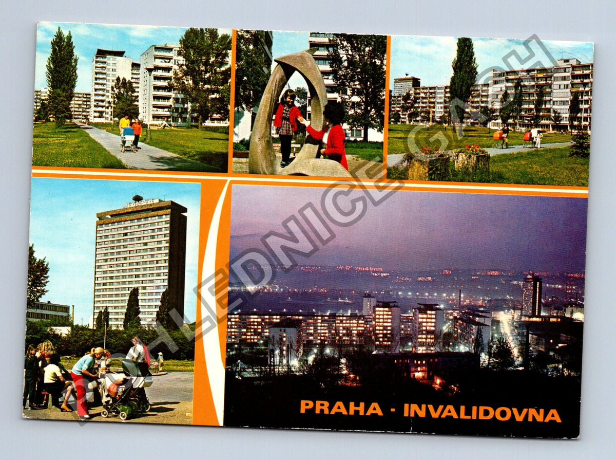 Pohlednice Praha Invalidovna sídliště věžový dům (M39878)