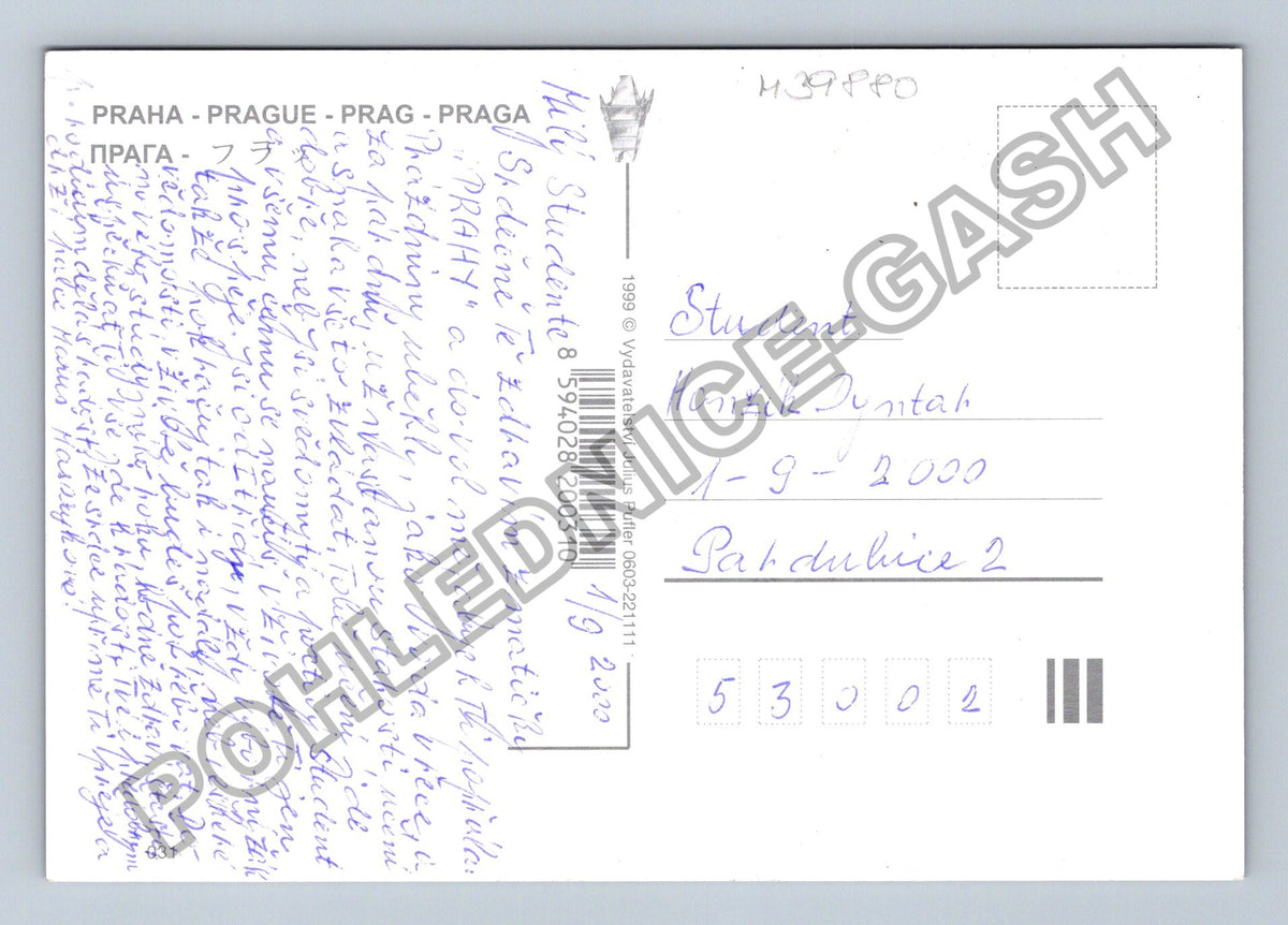 Pohlednice Praha koláž motivů 2000 (M39880)