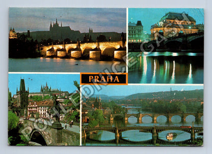 Pohlednice Praha Pražský hrad Karlův most Národní divadlo (M39884)
