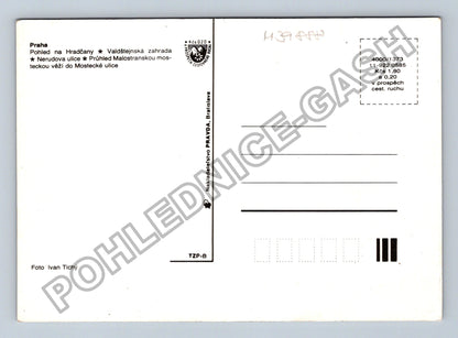 Pohlednice Praha Hradčany Valdštejnská zahrada Nerudova ulice (M39888)