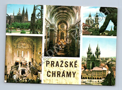 Pohlednice Pražské chrámy koláž motivů (M39889)