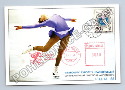Pohlednice Mistrovství Evropy v krasobruslení Praha 1988 (M39900)