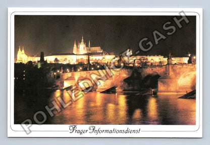 Pohlednice Praha Karlův most Hradčany noční záběr (M39901)