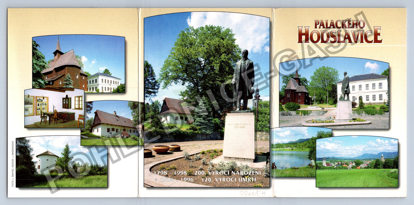 Pohlednice Palackého Hodslavice koláž motivů (M39903)
