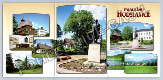 Pohlednice Palackého Hodslavice koláž motivů (M39903)