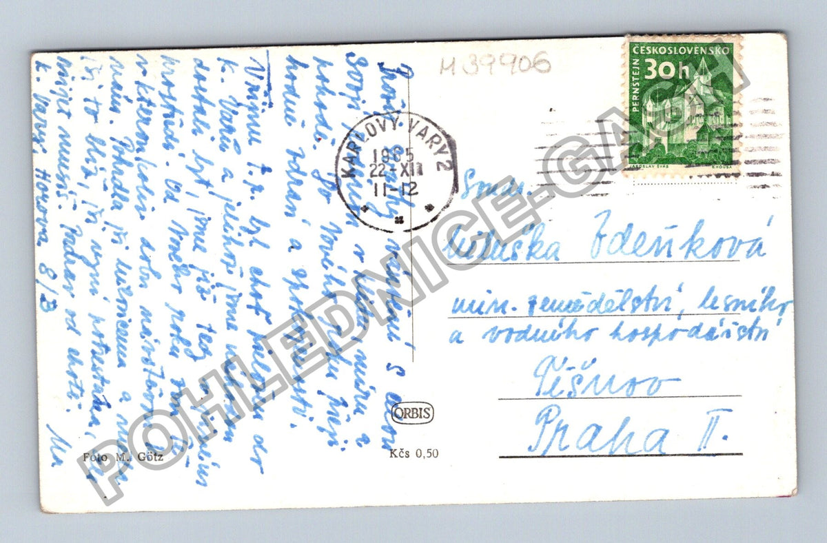 Pohlednice Radostné Vánoce vánoční ozdoba svíčka (M39906)