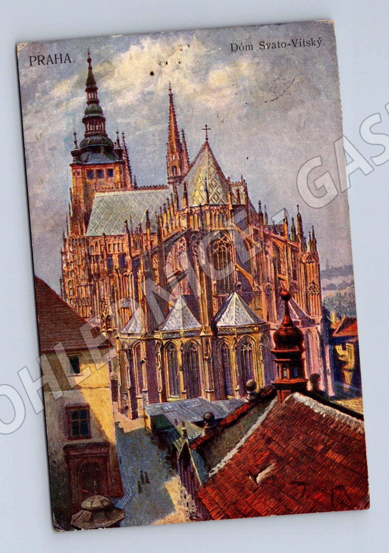 Pohlednice Praha Chrám sv Víta historický motiv (M3991)