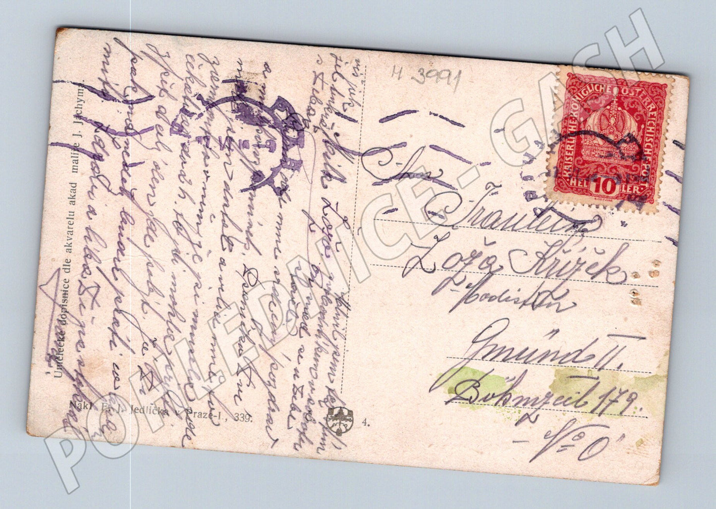 Pohlednice Praha Chrám sv Víta historický motiv (M3991)