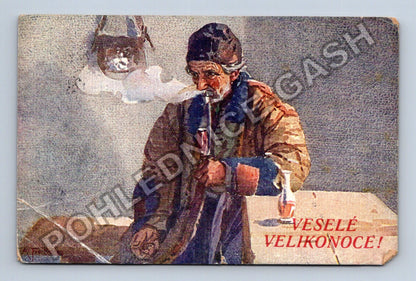 Pohlednice Antoš Frolka Slovácké obrázky Fajař (M39917)