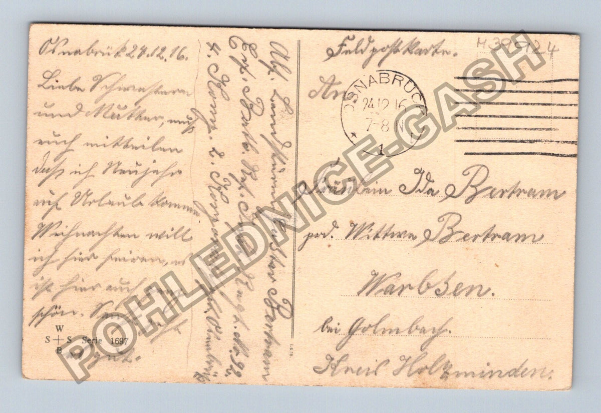 Pohlednice Německo vánoční vojáci Ad. Hoffmann 1916 (M39924)