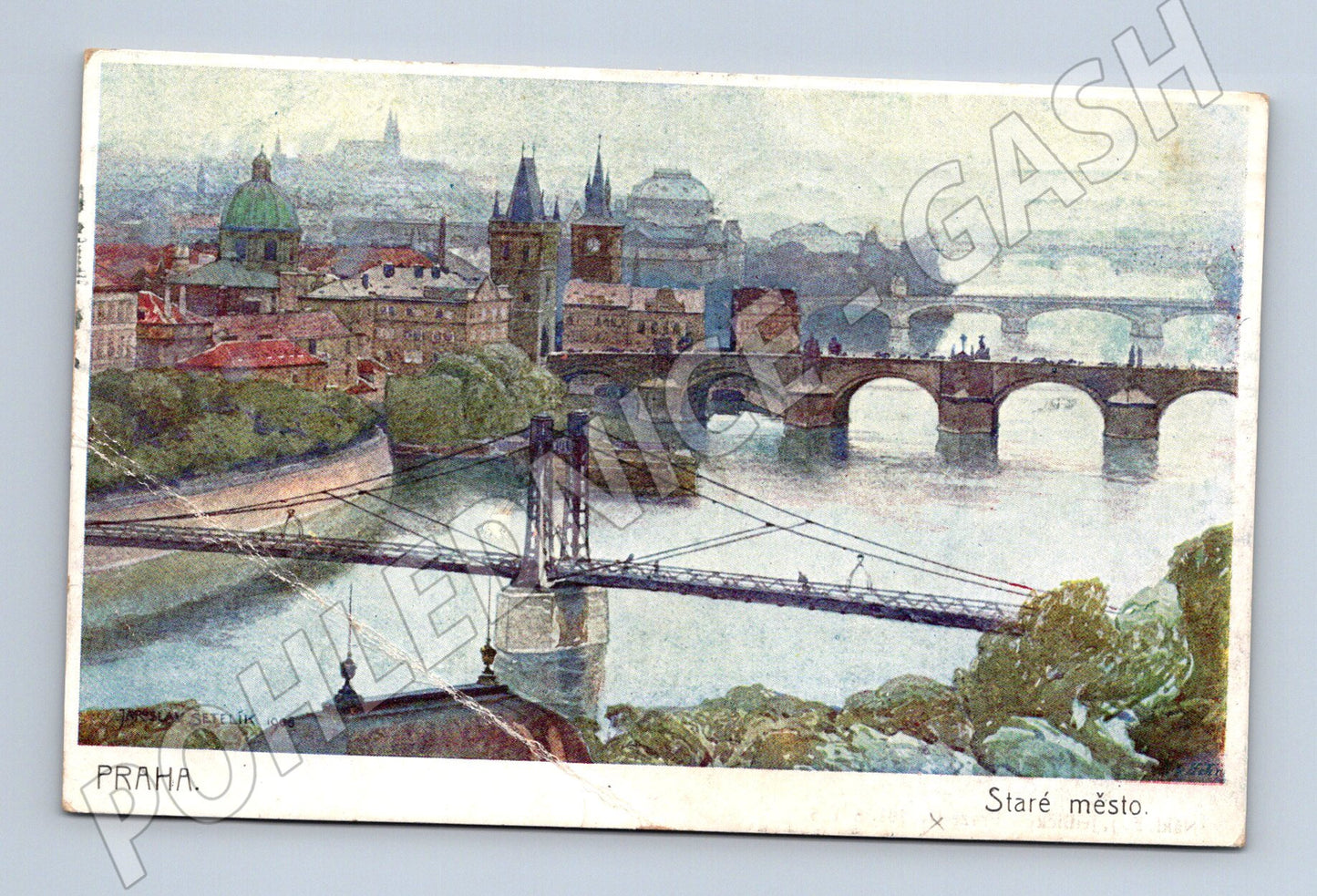 Pohlednice Praha Staré Město historický motiv 1908 (M3993)