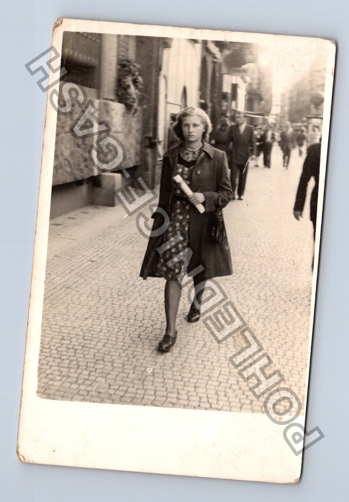Stará fotografie Praha Na Příkopech žena 1946 (M39947)