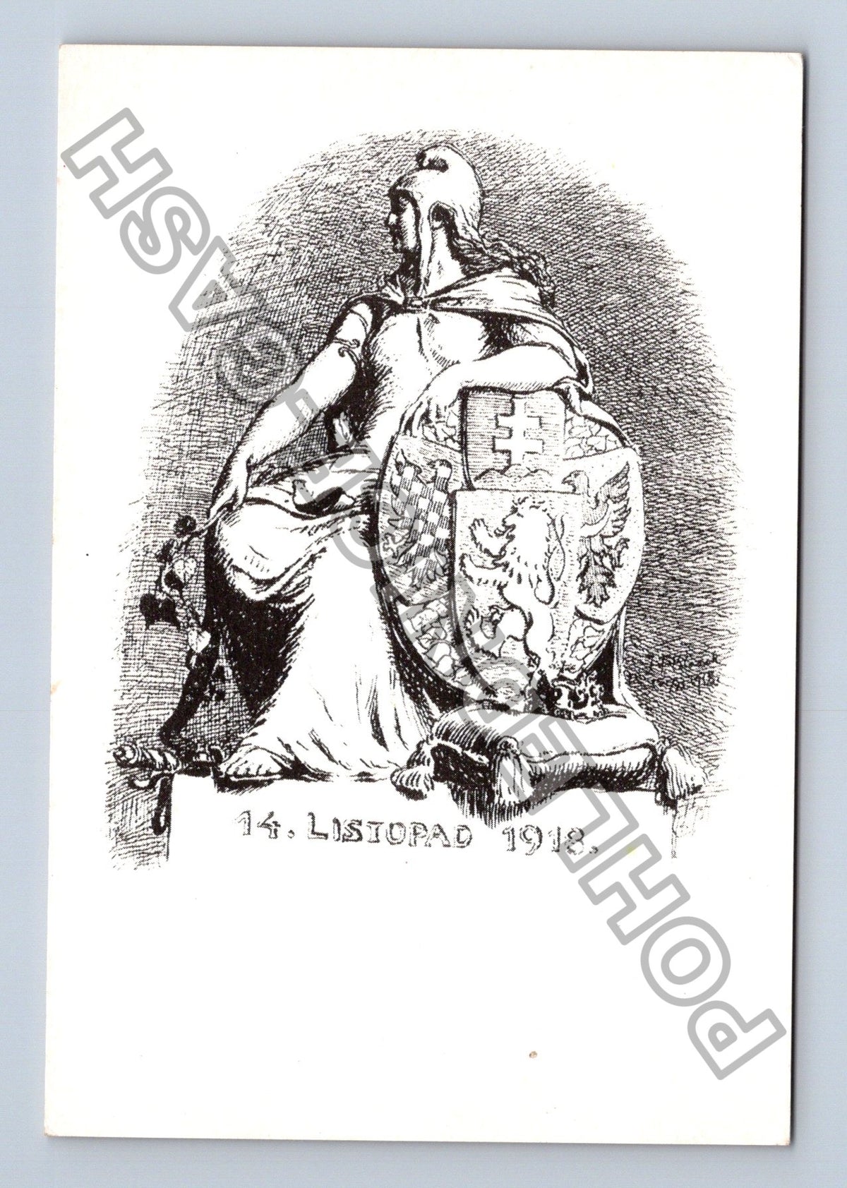Pohlednice 14. listopad 1918 státní znak Československa (M39952)