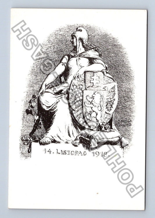 Pohlednice 14. listopad 1918 státní znak Československa (M39952)