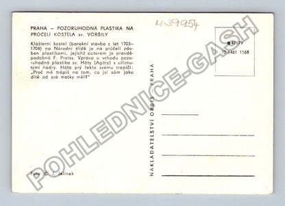 Pohlednice Praha plastika kostel sv Voršily (M39954)