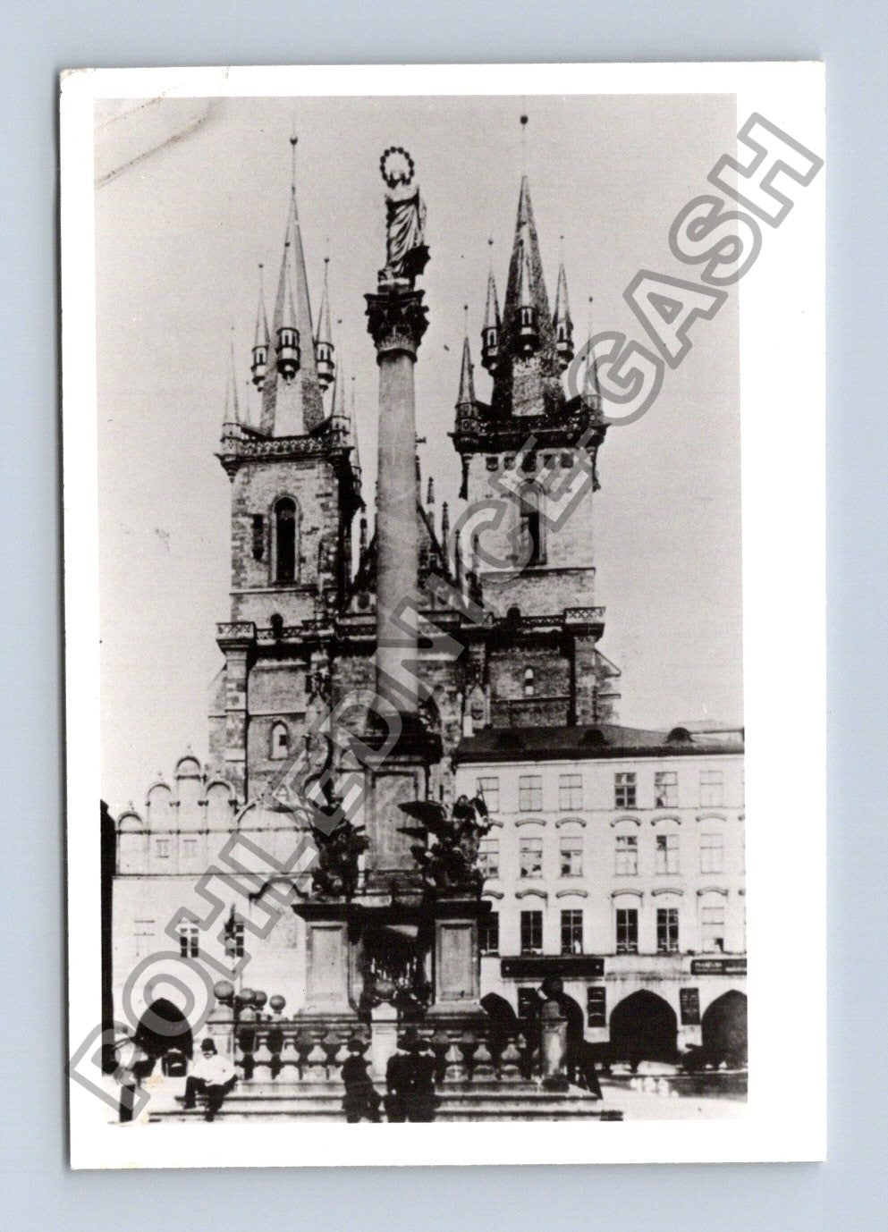 Stará fotografie Mariánský sloup Praha Staroměstské náměstí (M39957)
