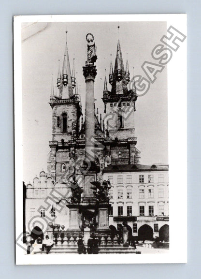 Stará fotografie Mariánský sloup Praha Staroměstské náměstí (M39957)