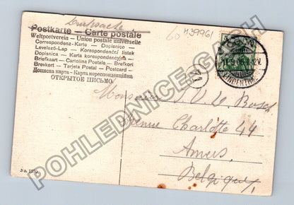 Pohlednice Belgie myslivec na koni s trubkou (M39961)